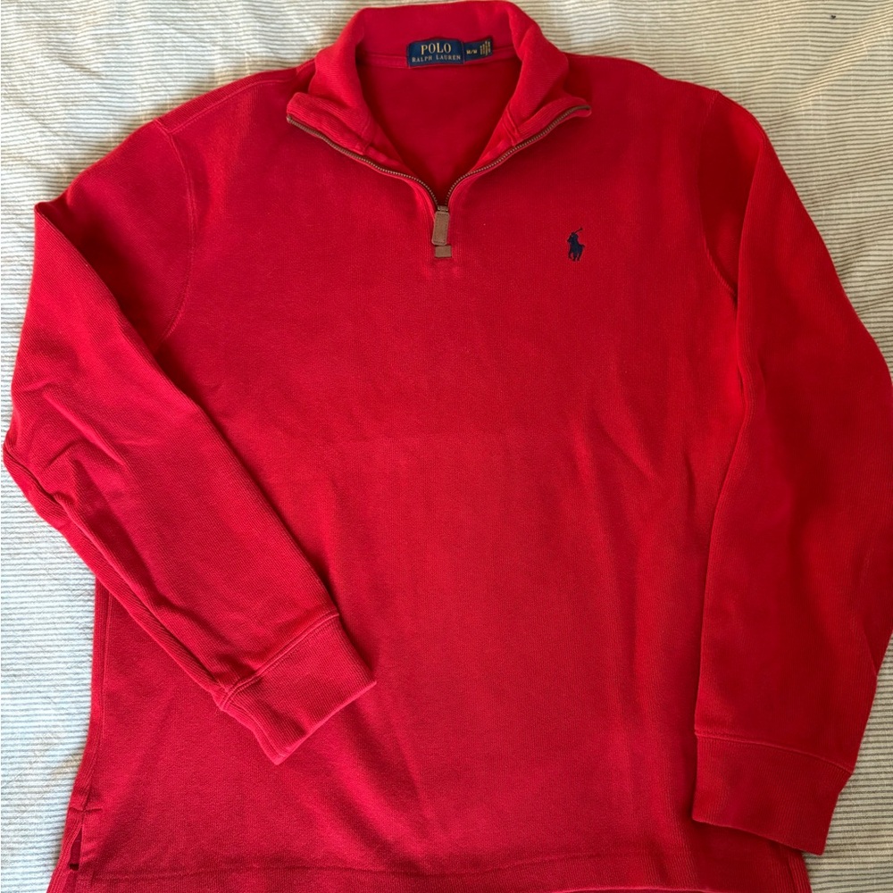 Polo by Ralph Lauren Red Quarter-Zip Pullover